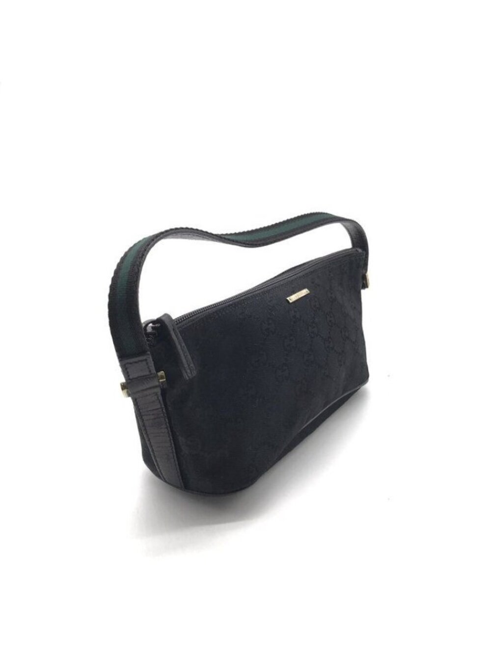 Gucci GG Canvas Sherry Line Pouch Hand Black - Picture 3 of 10